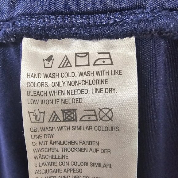 Isaac Mizrahi Live Navy Blue Crochet Lace Pants Boho Crop Festival 1X - Picture 9 of 11